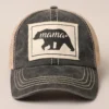 Mama Bear Canvas Patch Mesh Back Baseball Cap
