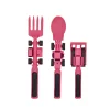 Constructive Eating: Set of 3 Pink Construction Utensils