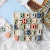 Pastel Wooden ABC Puzzle Board
