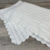 Beautifully Handmade Sparkly White Knitted Oversized Baby Blanket - Image 3