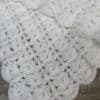 Beautifully Handmade Sparkly White Knitted Oversized Baby Blanket - Image 2