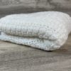 Beautifully Handmade Sparkly White Knitted Oversized Baby Blanket
