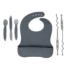 Busy Baby Bungee Bib & Utensil Set (Two Colors)