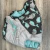 High Chair / Cart Cover - Teal / Grey Whales - Image 2