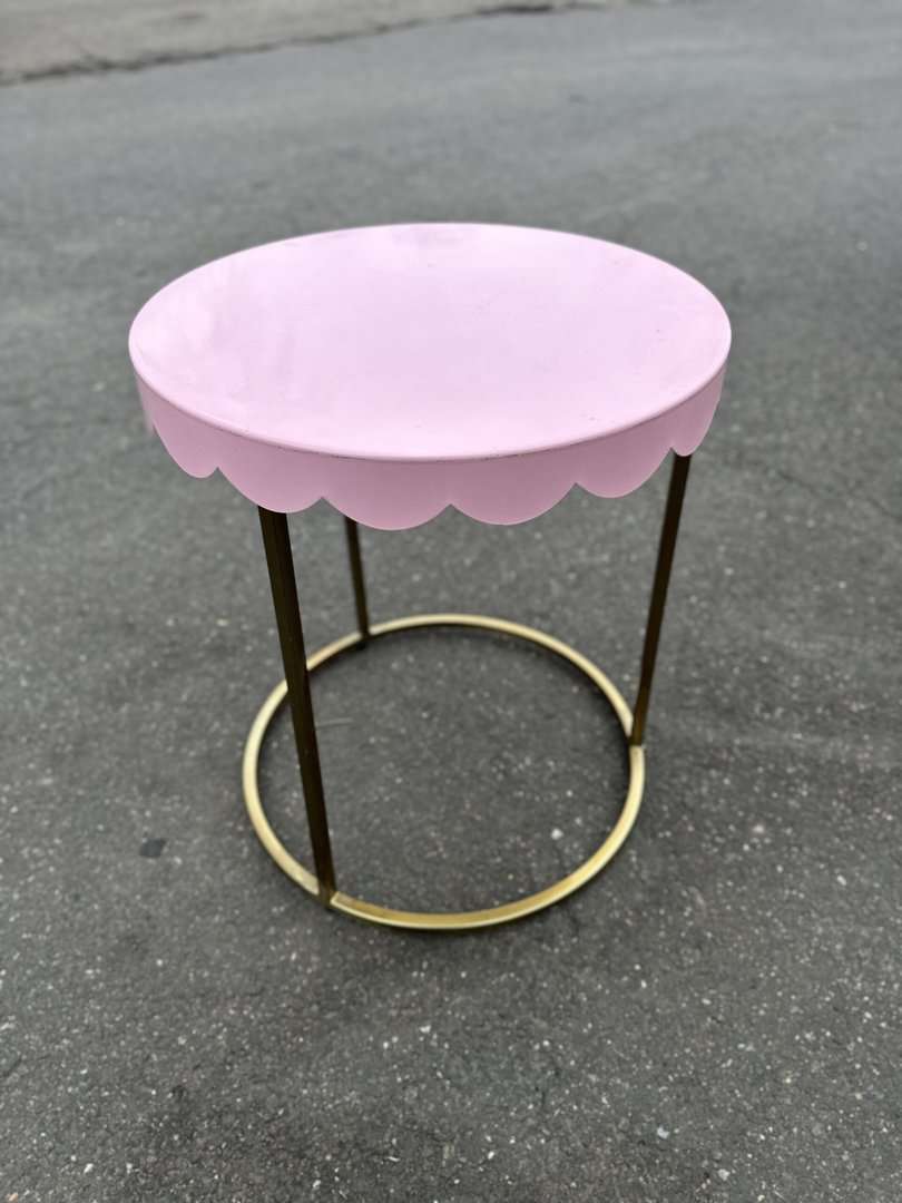 Little Pink Metal Side Table
