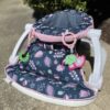 Sit Me Up Seat Pink / Navy Butterfly - Like New - Image 2