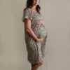 Leopard Maternity Mommy Labor and Delivery/ Nursing Gown - Image 4