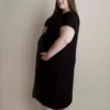Black Maternity Mommy Labor and Delivery/ Nursing Gown - Image 6