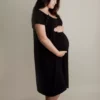 Black Maternity Mommy Labor and Delivery/ Nursing Gown - Image 7