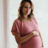 Rose Maternity Mommy Labor and Delivery/ Nursing Gown
