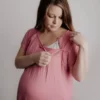 Rose Maternity Mommy Labor and Delivery/ Nursing Gown - Image 4