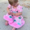 Ms. Green Fur Hem Dress
