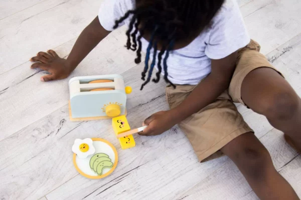 Brunch Time Wooden Toaster Set, Developmental Toy - Image 5