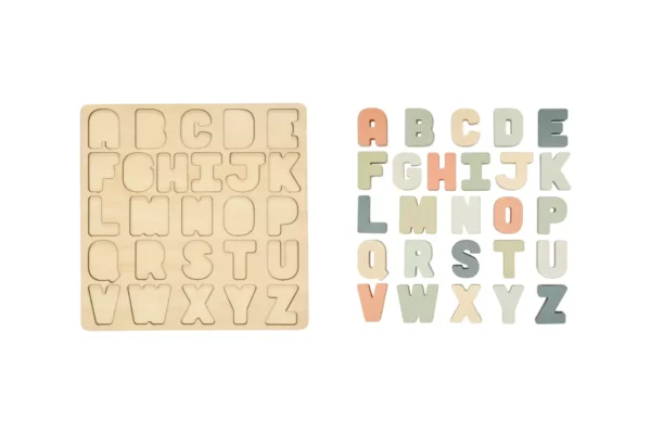 Wooden Alphabet Puzzle, Nursery Decor - Image 4