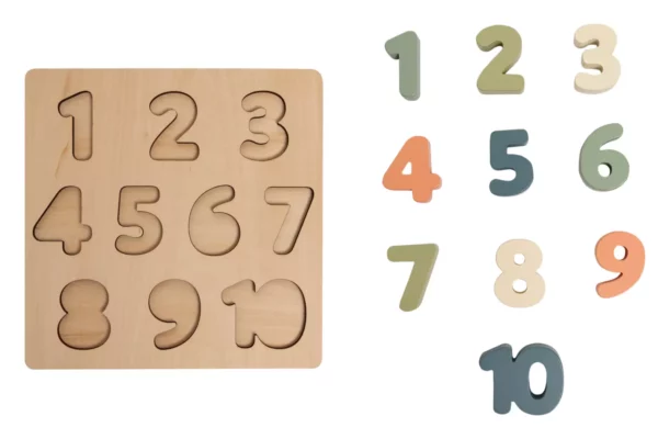 Wooden Numbers Puzzle, Nursery Decor - Image 4