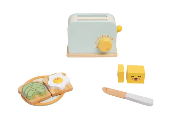 Brunch Time Wooden Toaster Set, Developmental Toy - Image 2