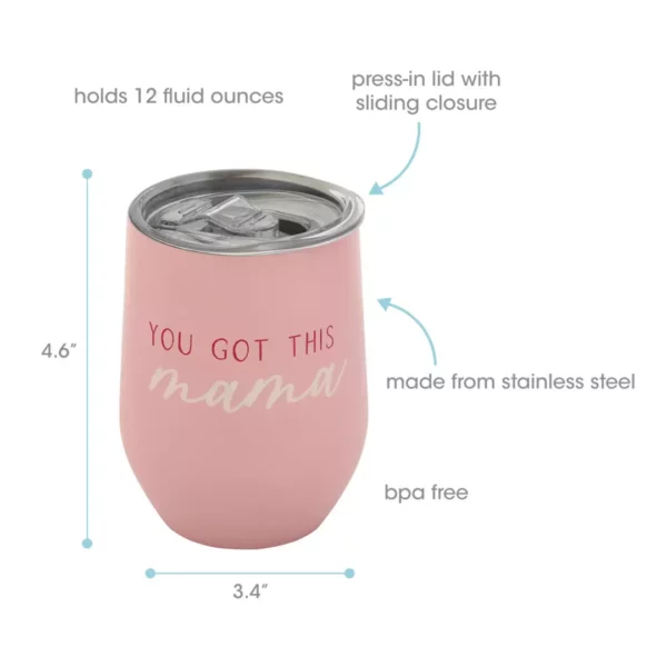 You Got This Mama Wine Tumbler - Image 4