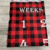 Buffalo Plaid / Forest Theme Baby Milestone Mat - Image 3
