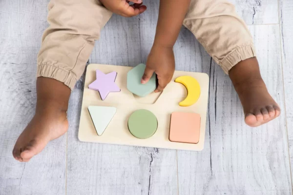 Wooden Shapes Puzzle, Developmental Learning Toy - Image 2