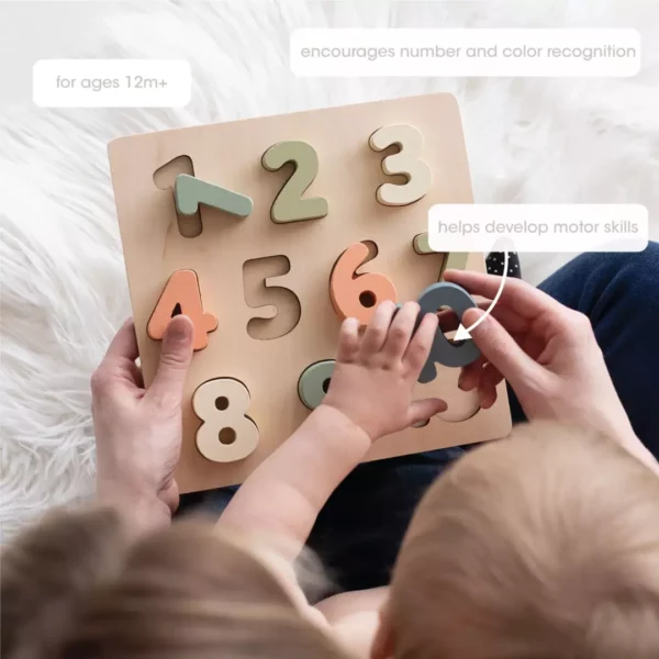 Wooden Numbers Puzzle, Nursery Decor - Image 5