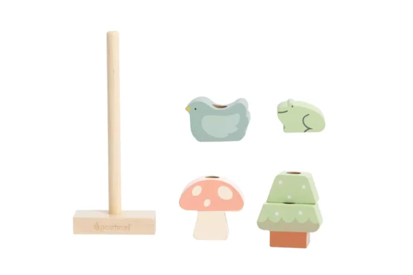 Woodland Wooden Stacking Toy, Developmental Toy - Image 2