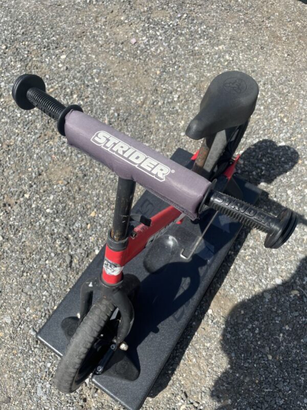 Strider 12” Sport Bike + Rocking Base - Helps Teach Baby How to Ride a Balance Bicycle - Outdoor Rusting Present - Image 4