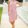 Pre - Order | Mauve Button Down Sport Dress - Image 4
