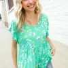 Pre - Order | Spring Into Floral Ruffle Top - Image 4