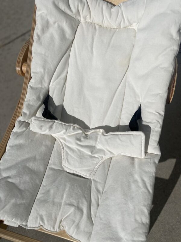 MallBest 3-in-1 Baby Bouncer Adjustable Wooden Rocker Chair Recliner with Removable Cushion and Seat Belt - Image 2