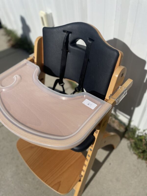 Beyond Junior Wooden High Chair with Tray - Adjustable and Convertible High Chair - Image 2