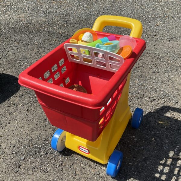 Little Tikes Shopping Cart - Yellow/Red w/ Assorted Supplies - Image 3