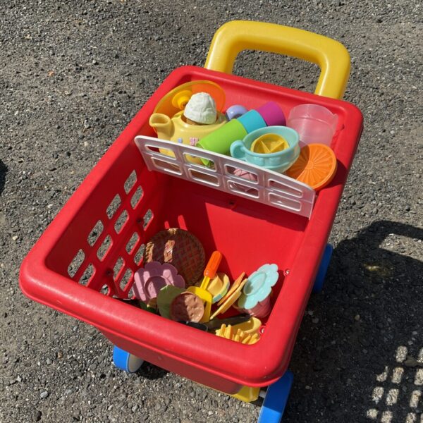 Little Tikes Shopping Cart - Yellow/Red w/ Assorted Supplies - Image 2